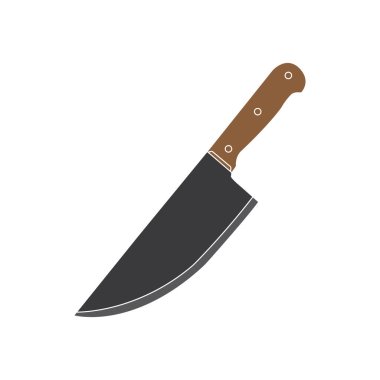 Sağlam kasap bıçağı vektör çizimi. Basit tasarım.