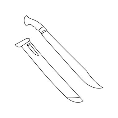 Palanın ve kınının vektör illüstrasyonu