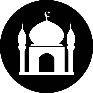 Cami simgesi vektör illüstrasyon logosu tasarımı