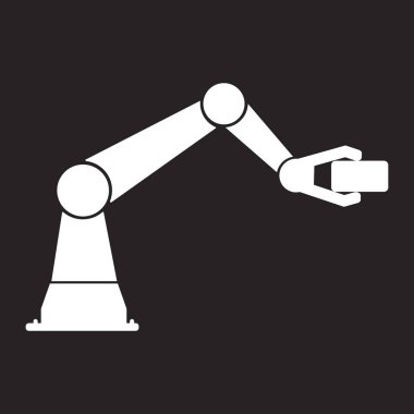 Endüstriyel robot ikon vektör çizim sembolü tasarımı