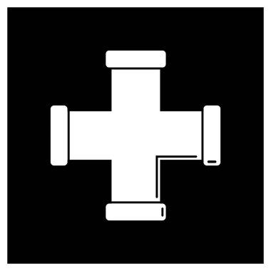 boru bağlantı simgeleri ve aksesuarları vektör illüstrasyon logo tasarımı