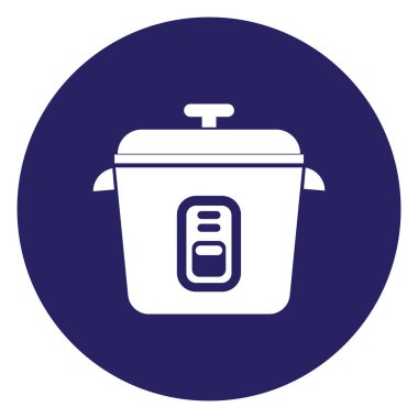 pirinç pişirici simgesi vektör illüstrasyon sembolü tasarımı