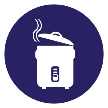 pirinç pişirici simgesi vektör illüstrasyon sembolü tasarımı