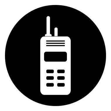 telsiz talkie simgesi vektör illüstrasyon logo tasarımı