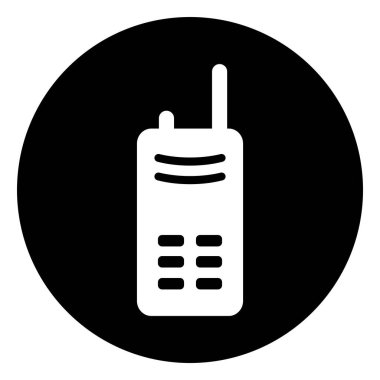 telsiz talkie simgesi vektör illüstrasyon logo tasarımı