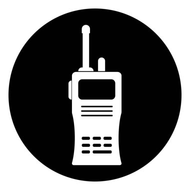 telsiz talkie simgesi vektör illüstrasyon logo tasarımı