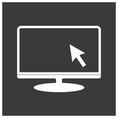 monitor vector icon illustration simple design.