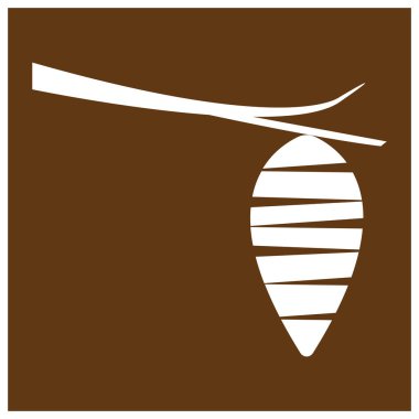 Koza simgesi vektör illüstrasyon logo tasarımı