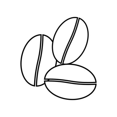 kahve çekirdeği ikonu vektör çizim sembolü tasarımı