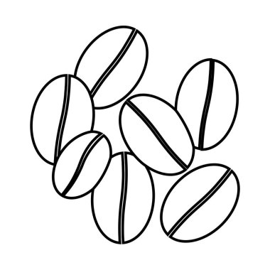 kahve çekirdeği ikonu vektör çizim sembolü tasarımı