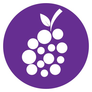 üzüm meyvesi ikonu vektör illüstrasyon sembolü tasarımı