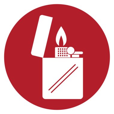 Gaz Işığı simgesi vektör illüstrasyon tasarımı