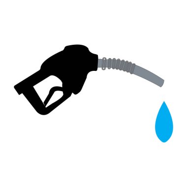 Yakıt pompası nozül ikon vektör illüstrasyon logo tasarımı