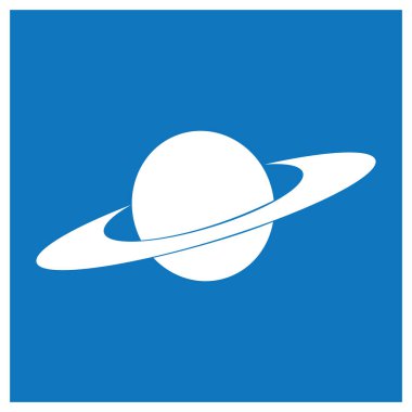 Gezegen vektör simgesi tasarımı illüstrasyon, logo ve arkaplan.