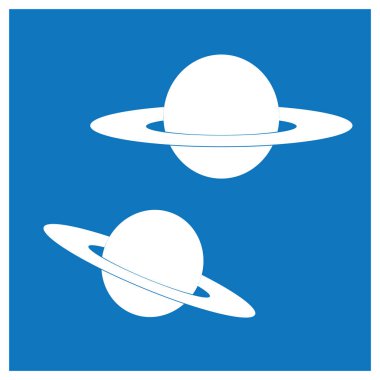 Gezegen vektör simgesi tasarımı illüstrasyon, logo ve arkaplan.