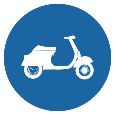 Scooter motosiklet ikonu vektör illüstrasyon sembolü tasarımı