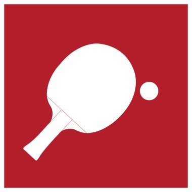 Tablo Tenisi simgesi; Spor Vektörü Sanat İllüstrasyonu