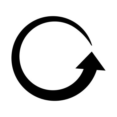 Geri dönüşüm simgesi vektör illüstrasyonu basit tasarım