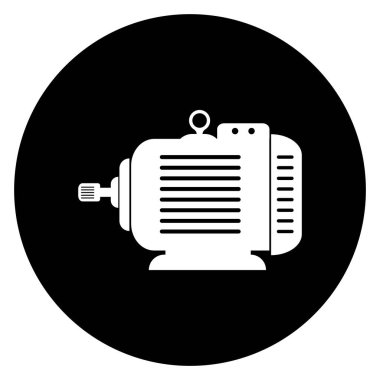 Elektrik motor simgesi vektör illüstrasyon logo tasarımı.