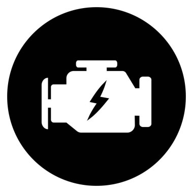 Elektrik motor simgesi vektör illüstrasyon logo tasarımı.