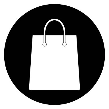 Alışveriş poşeti simgesi vektör illüstrasyon tasarımı