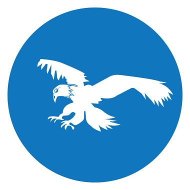 Uçan kartal simgesi tasarım vektör çizimi
