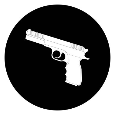Gun vector icon illustration logo template.