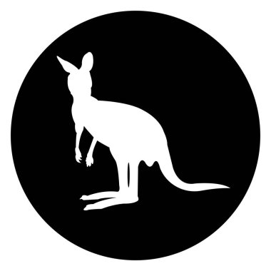 kanguru simgesi vektör çizimi basit tasarım