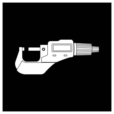 micrometer measuring instrument vector illustration design template clipart