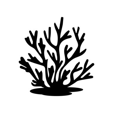 Mercan logo tasarım şablonu düz vektör