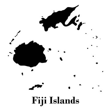 Fiji Adası vektör çizimi haritası