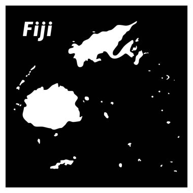 Fiji Adası vektör çizimi haritası