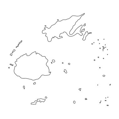 Fiji Adası vektör çizimi haritası