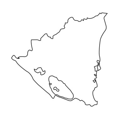 Nikaragua ikon vektör illüstrasyon tasarımı haritası