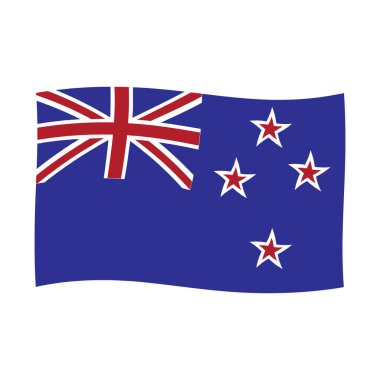 Yeni Zelanda ülke bayrak vektör illüstrasyon tasarımı