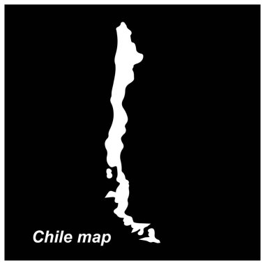 Şili bölgesi harita vektör illüstrasyon tasarımı