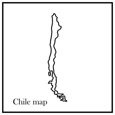 Şili bölgesi harita vektör illüstrasyon tasarımı