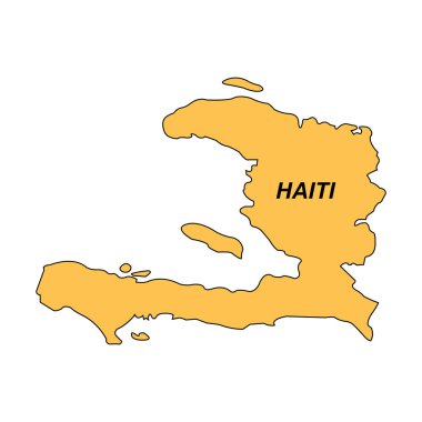 Haiti vektör illüstrasyon sembolünün haritası