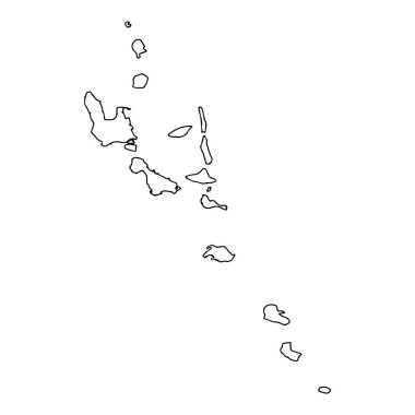 Vanuatu bölgesi haritası çizim sembolü tasarımı