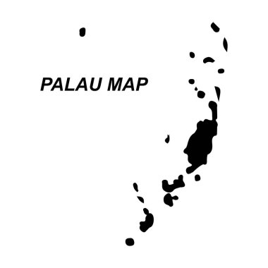 Palau bölgesi haritası illüstrasyon sembolü tasarımı