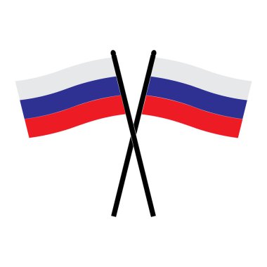 Rusya 'nın bayrak vektör illüstrasyon tasarımı