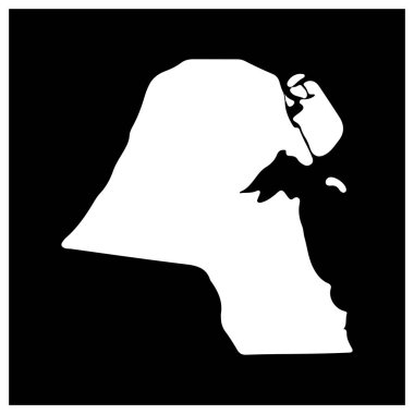 Kuveyt ülke haritası vektör illüstrasyon tasarımı