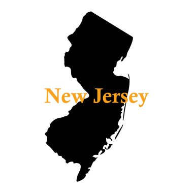 New Jersey harita vektör çizimi tasarımı