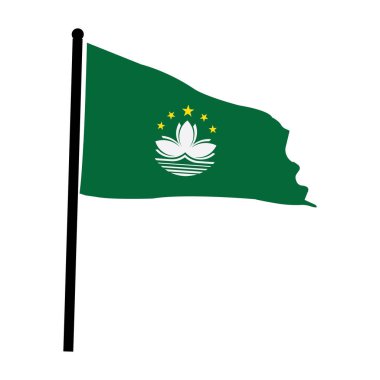 Macau bayrak ikonu vektör illüstrasyon tasarımı