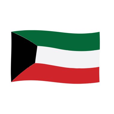 Kuveyt ülke bayrağı vektör illüstrasyon tasarımı