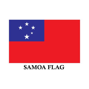 Samoa bayrak ikonu vektör tasarımı