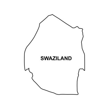 Svaziland bölgesi vektör illüstrasyon sembolünün haritası