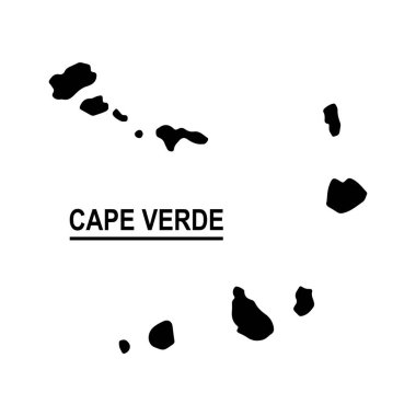 Cape Verde bölgesi harita ikonu vektör illüstrasyon tasarımı