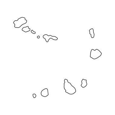 Cape Verde bölgesi harita ikonu vektör illüstrasyon tasarımı