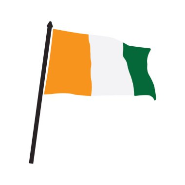 Fildişi Sahili ülke bayrak çizimi tasarımı